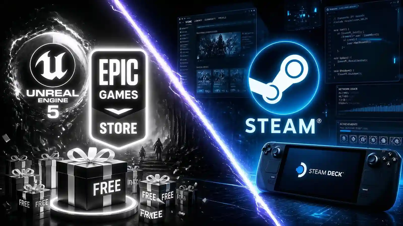 مقارنة شاملة بين Steam أم Epic Games Store